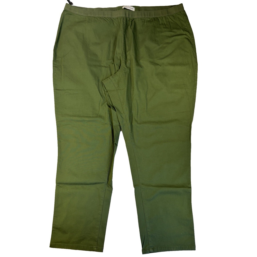 Jessica London Women's 28P BOHO Cottagecore Green Pull On Travel Stretch Pants